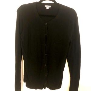 Basic Black Button Cardigan